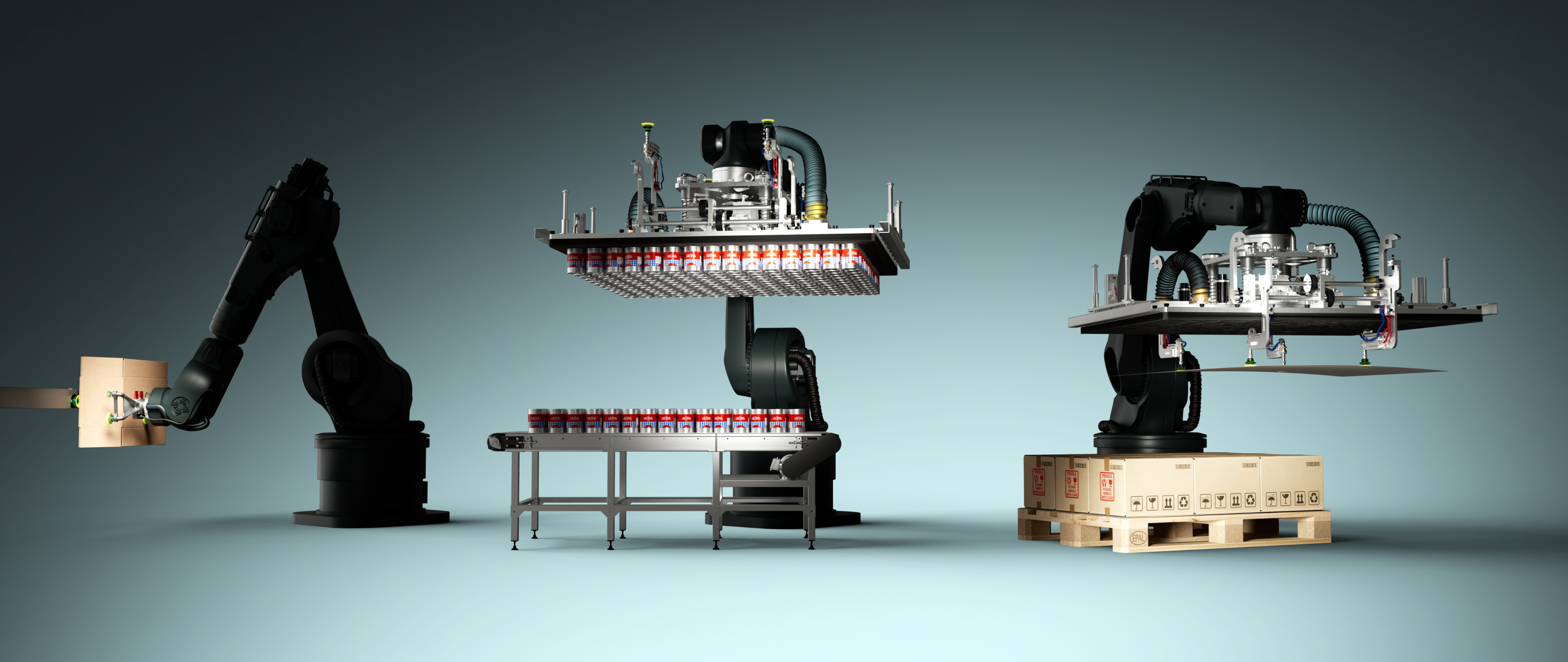 Piab manufactures highly efficient products that span all aspects of material handling in fulfillment and distribution centers. Our automated solutions help to optimize bin picking, parcel and package handling, palletizing and de-palletizing.