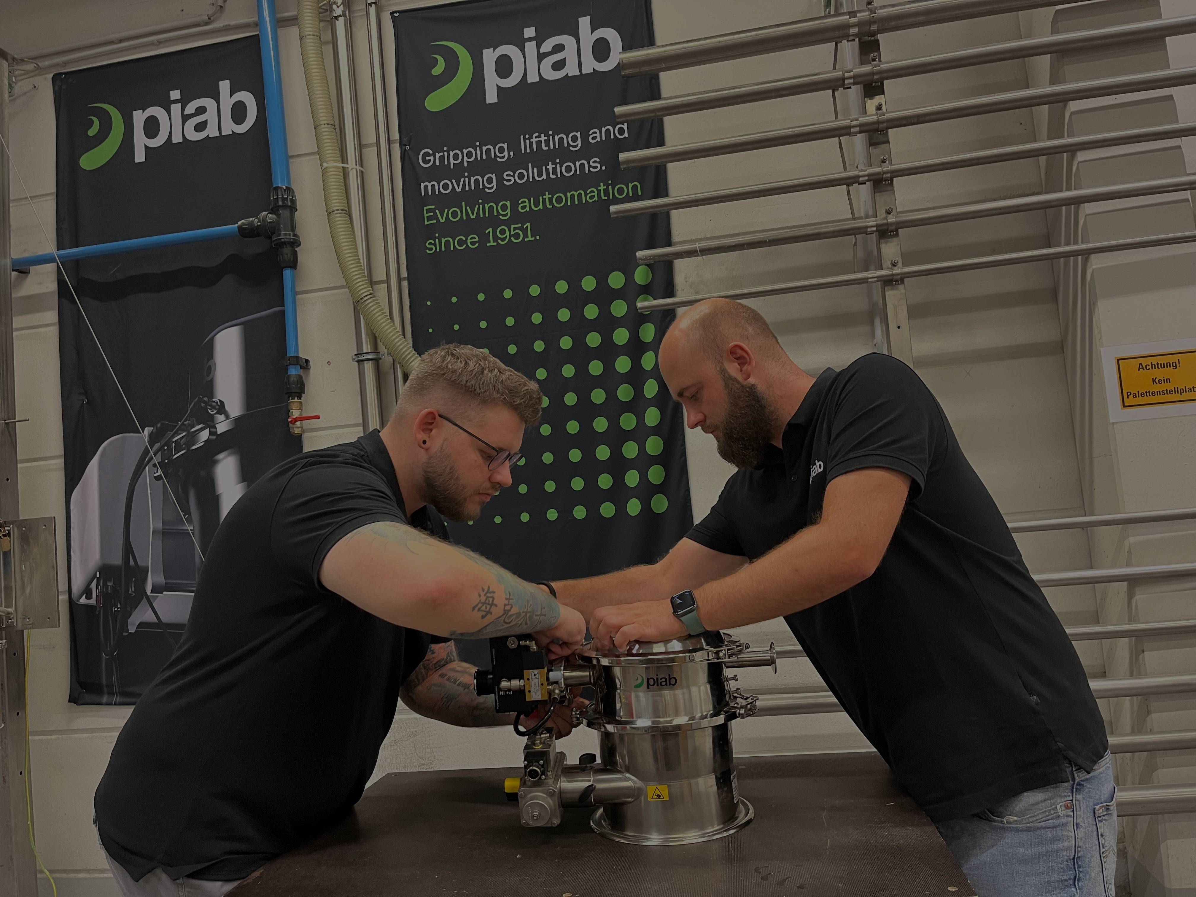 engineers are working on Piab vacuum conveyor spare parts