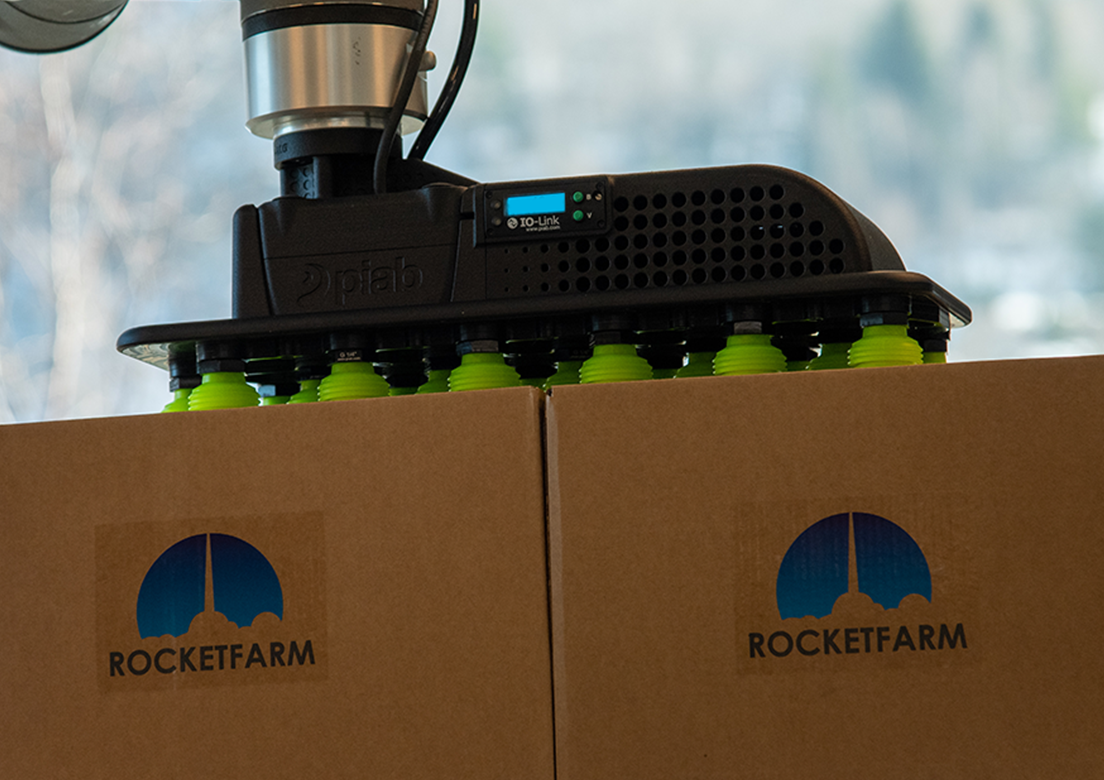 Piab und Rocketfarm bringen Freyja auf den Markt - die Palettierlösung