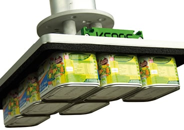 Plano aspirante Kenos® elevando latas
