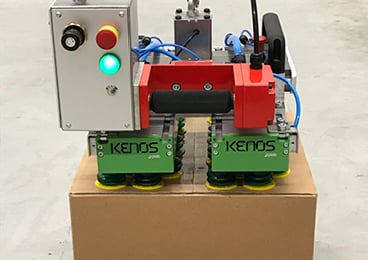 Las garras KENOS de Piab fueron la solución adecuada para Best Handling Technology para desarrollar un EOAT para la manipulación de cajas pesadas