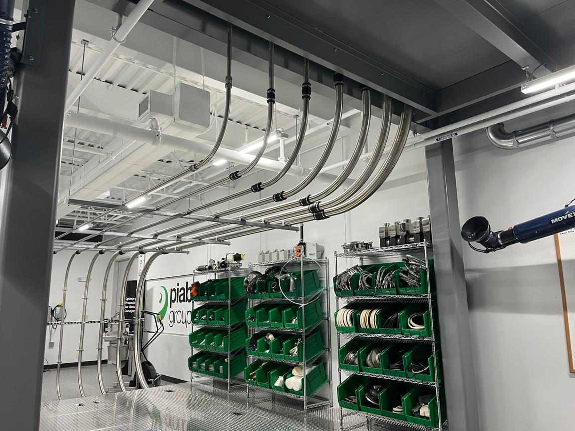 Image of Piab's Test Lab underneath the mezzanine