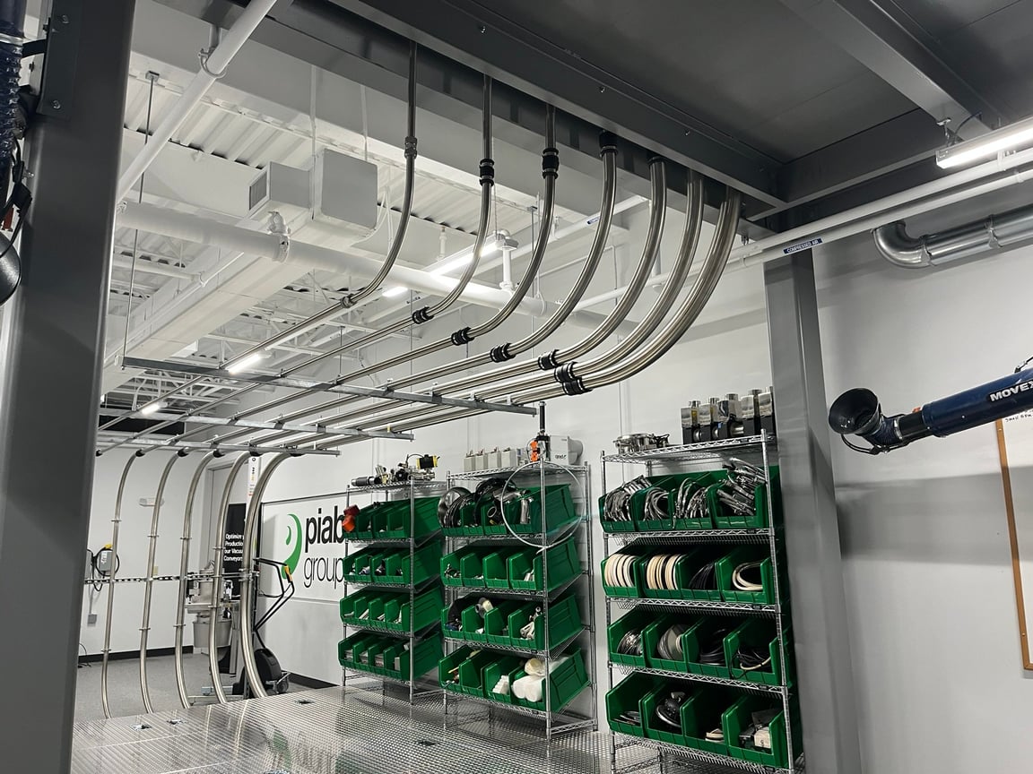 Image of Piab's Test Lab underneath the mezzanine