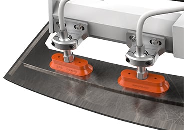 Piab's flexible suction cup mount