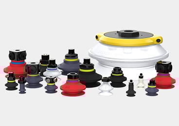 Bellows suction cup family