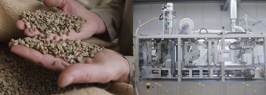 Minges Coffee Roasters 的 Piab 真空输送机