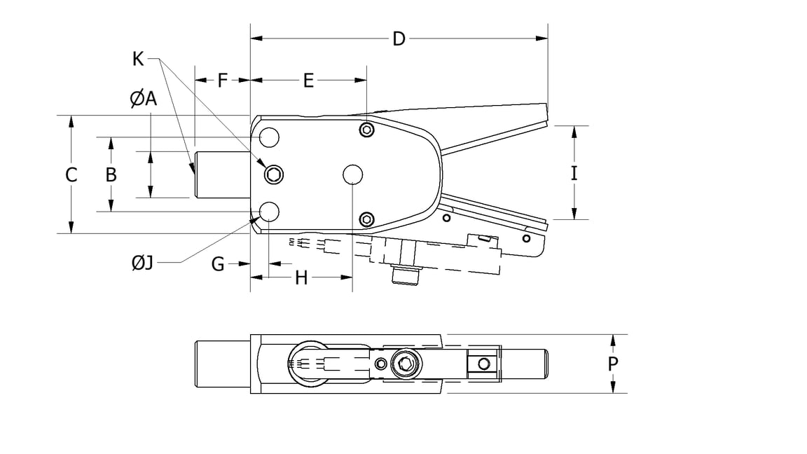 GRZ 10-10 NPC-N Sprue/Part Plier with nitril padded jaws and NPN sensor - 2