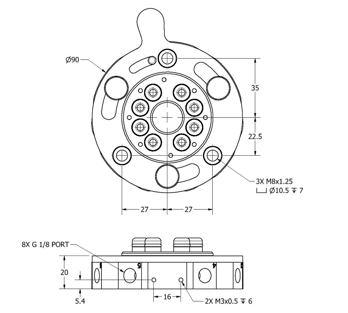 QSR 90-8 Cambio rapido manuale - lato robot - 2
