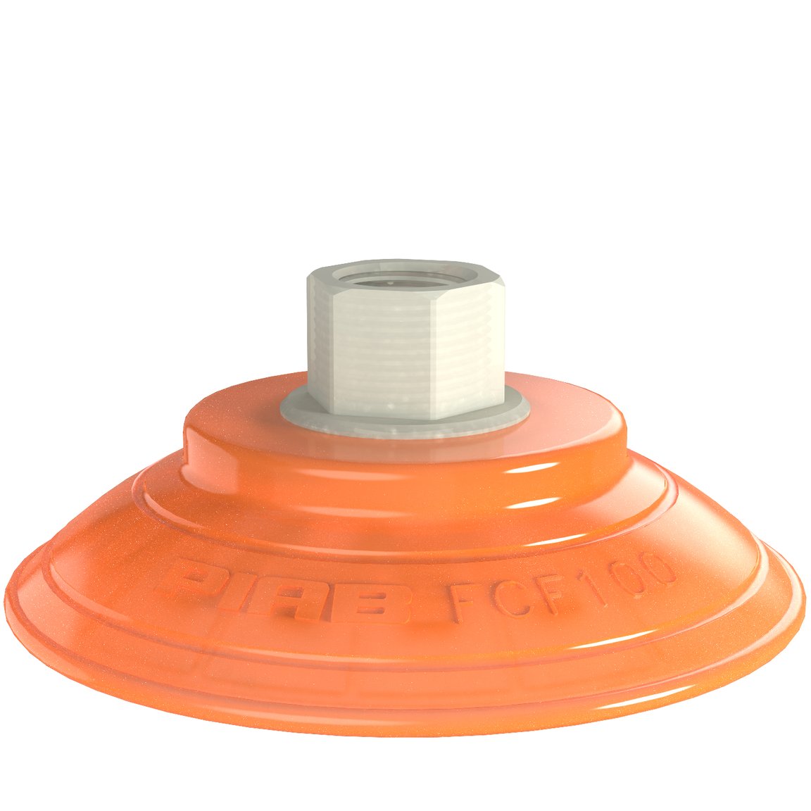Suction cup FCF100P Polyurethane 55/60, G3/8" female, plastic thread