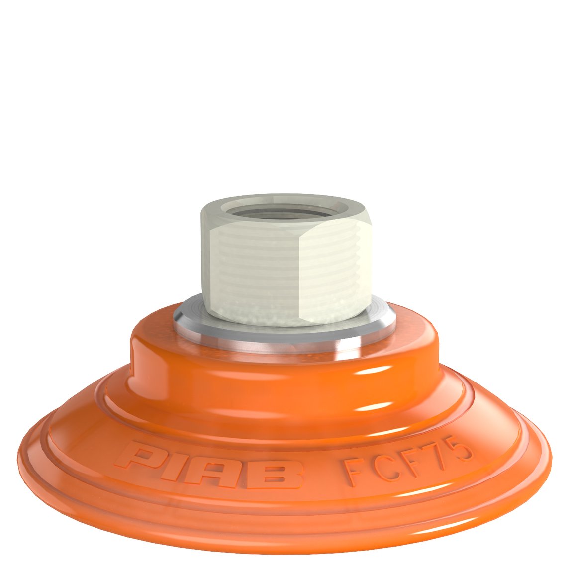 Ventosa FCF75P Poliuretano 55/60, G3/8" hembra, con racór de plástico - 1