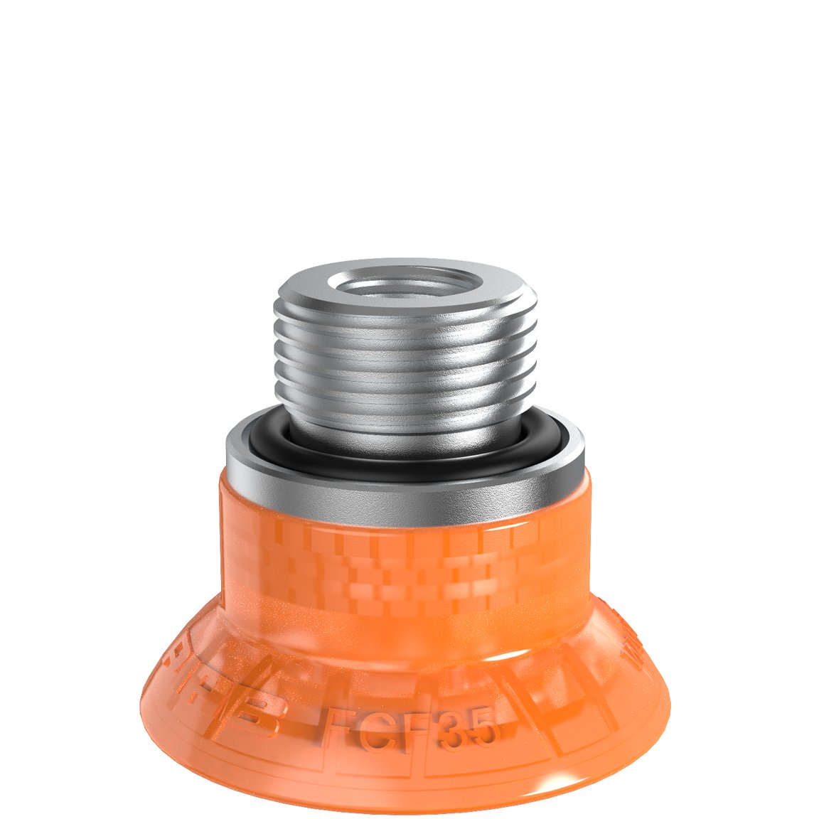 Ventosa FCF35P Poliuretano 55/60, G3/8" macho, com filtro de tela - 1