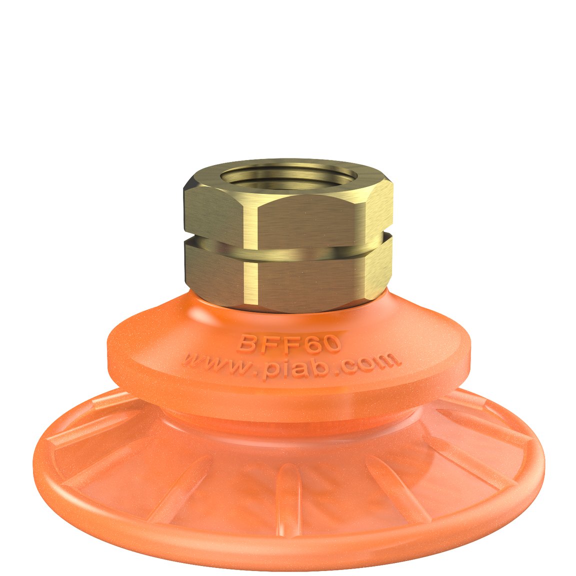 Ventosa BFF60P Poliuretano 55/60, 3/8" NPT femmina - 1