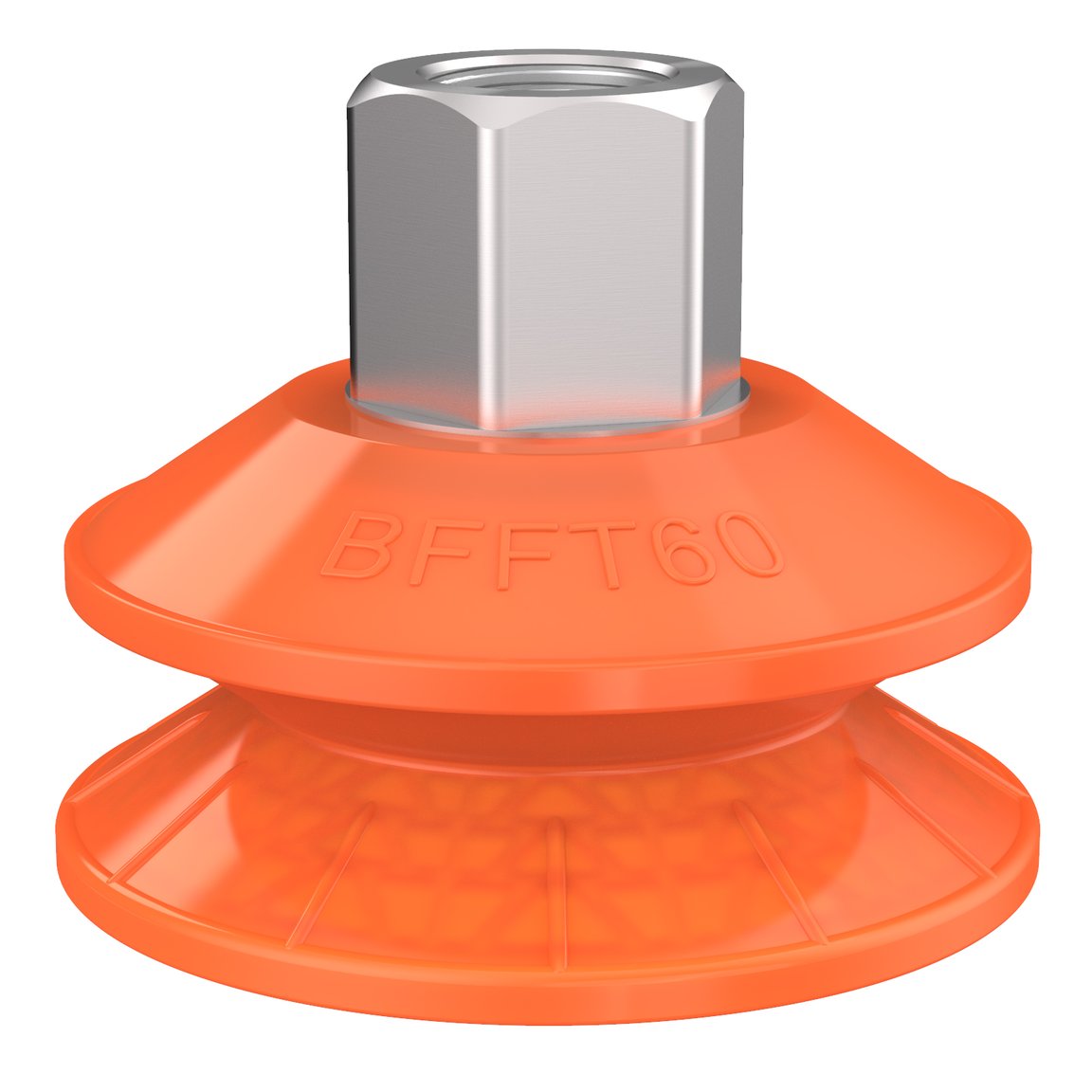 Suction cup BFFT60P-2 Polyurethane 60/60/30 G3/8" female with mesh filter 17 mm thread - 1