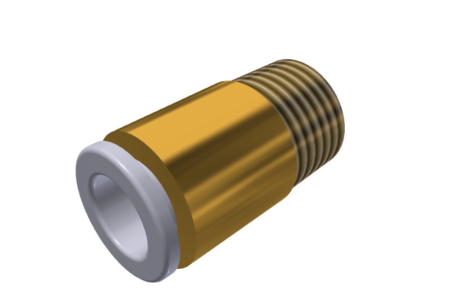 S08-02S Internal Hex Male Connector - 1