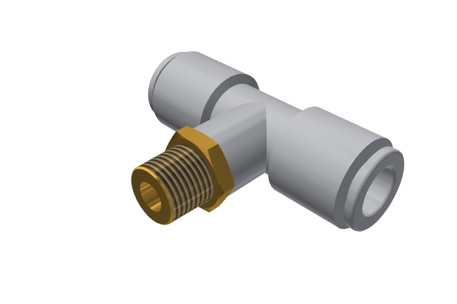 T08-01S Male Branch Tee - 1