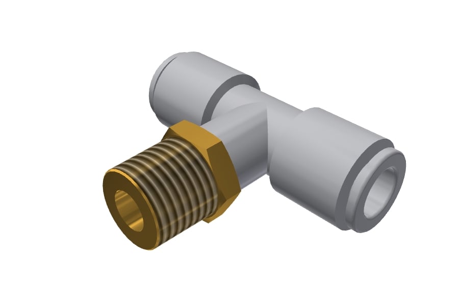 T08-02S Male Branch Tee - 1