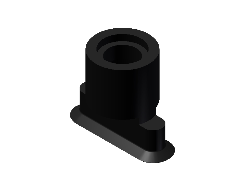 VN 0-5x15 N Oval Vacuum Cup / Suction Cup - 1
