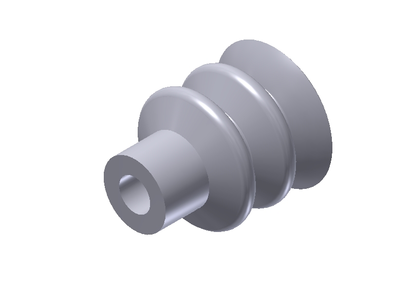 VN 3-18-S 2.5 Bellows Vacuum Cup / Suction Cup - 1