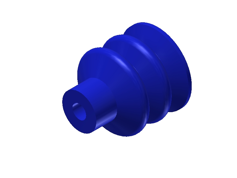 VN 3-20-P 2.5 Bellows Vacuum Cup / Suction Cup - 1