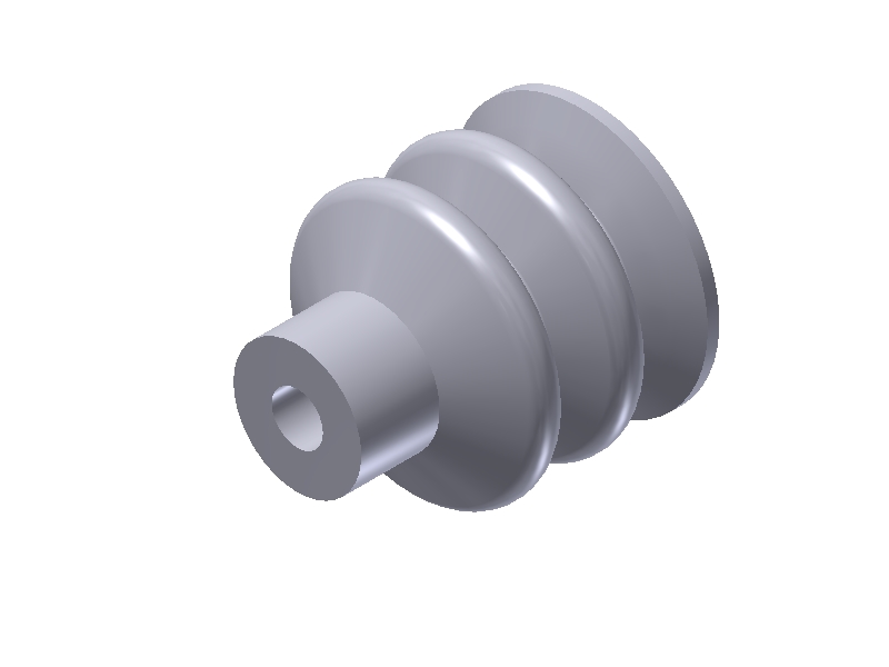 VN 3-20-S 2.5 Bellows Vacuum Cup / Suction Cup - 1