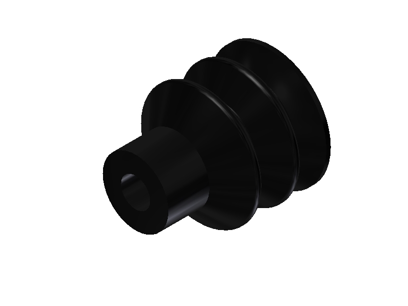 VN 3-30-N 2.5 Bellows Vacuum Cup / Suction Cup - 1