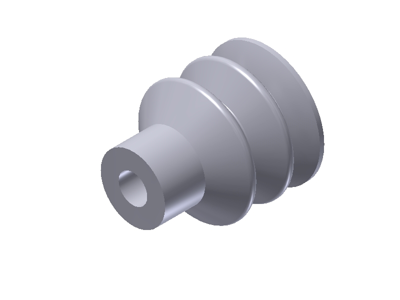 VN 3-30-S 2.5 Bellows Vacuum Cup / Suction Cup - 1