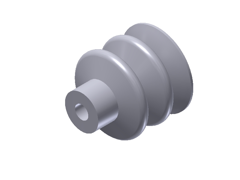 VN 3-40-S 2.5 Bellows Vacuum Cup / Suction Cup - 1