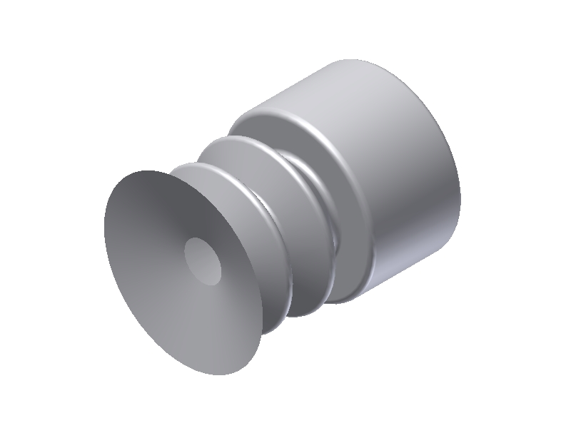 VN 3-8-S 2.5 Bellows Vacuum Cup / Suction Cup - 1