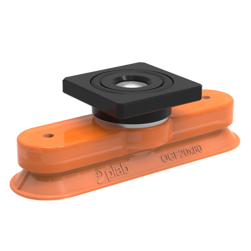 Suction cup OCF20x80 Polyurethane 55/60, T-slot with mesh filter - 1