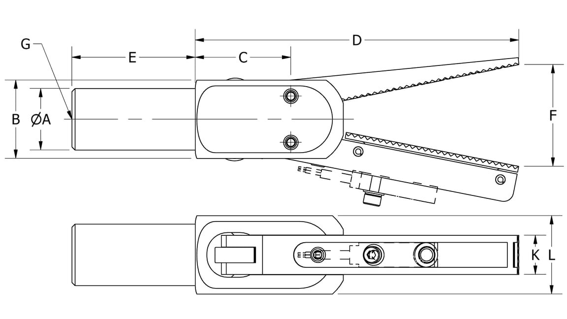 GRZ 20-16 LCT-N8 Greifzange mit langer gerändelter Klemmbacke und NPN-Sensor mit Stecker - 2