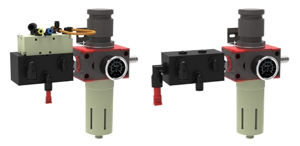Compressed air feed unit for electro mechanical pump and piFLOW®p - 1