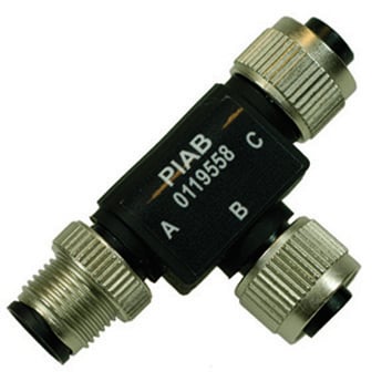 T-Anschluss M12 Aussengewinde, 2xM12 Innengewinde - 1