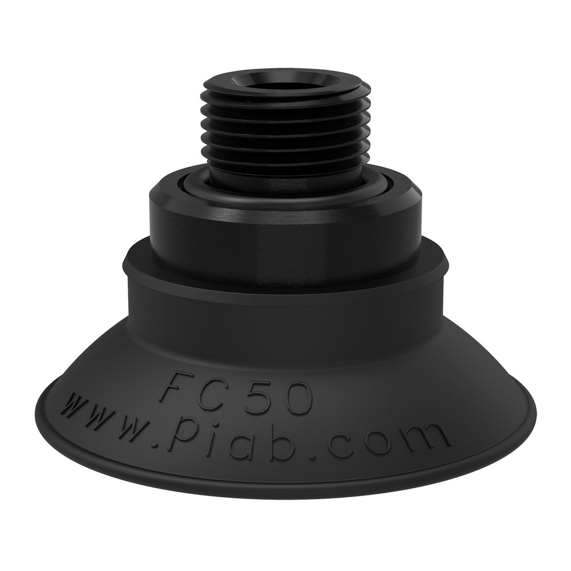 Suction cup FC50 Nitrile-PVC 60, G3/8" male - 1/8" NPSF female - 1