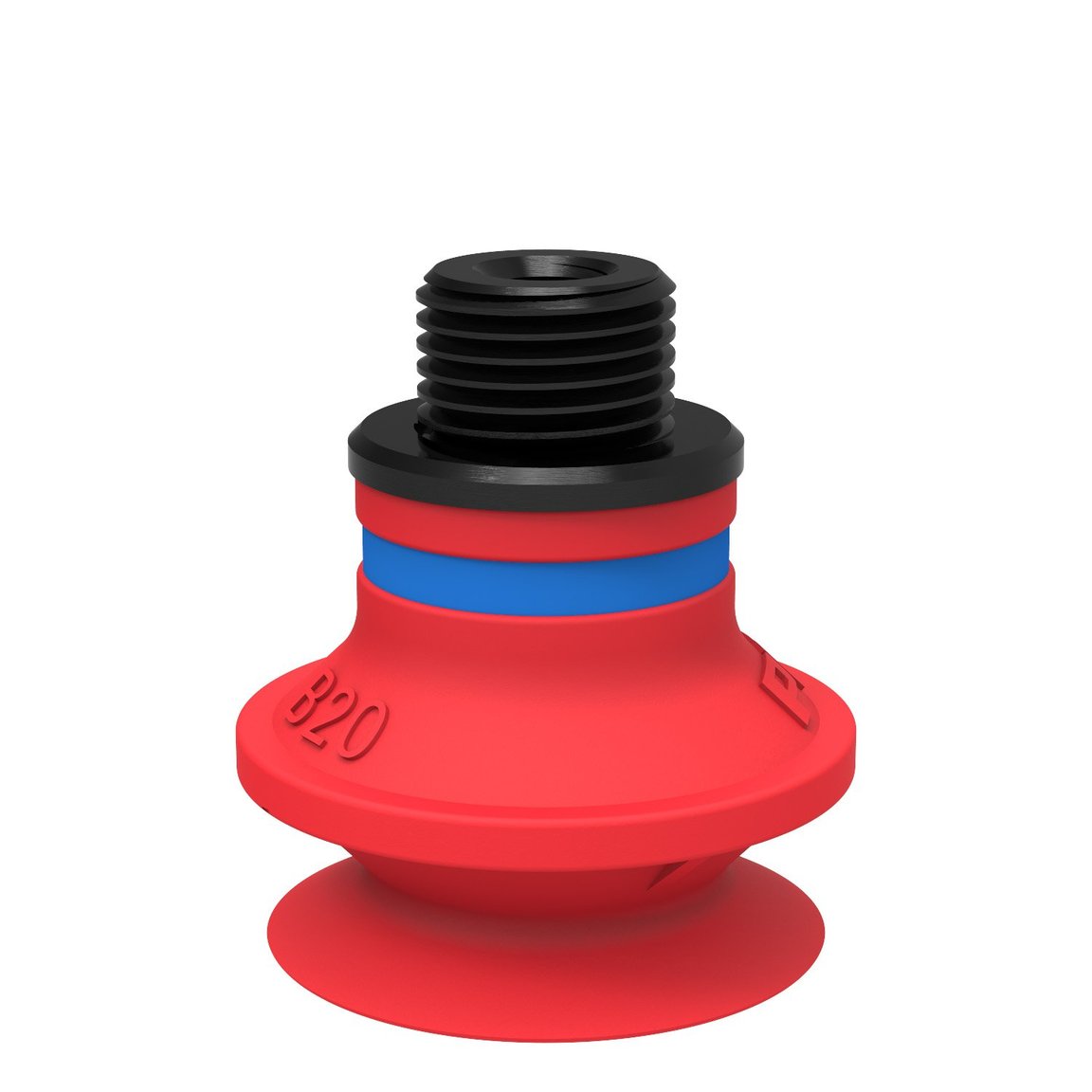 Suction cup B20 Silicone, G1/8" male/M5 female