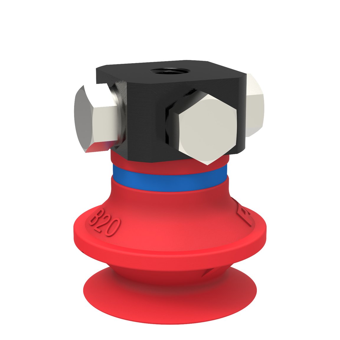 Suction cup B20 Silicone, 5xM5 female