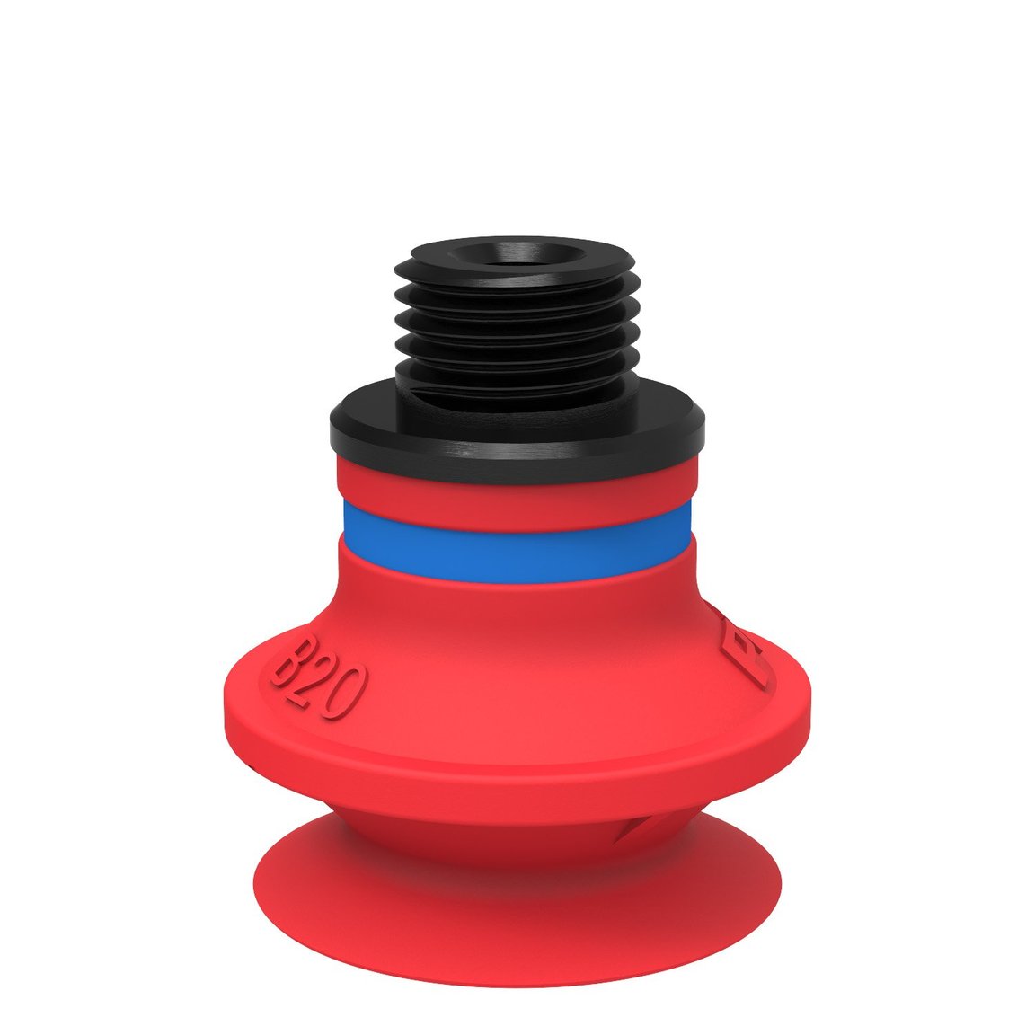 Suction cup B20 Silicone, G1/8" male/M5 female, with mesh filter