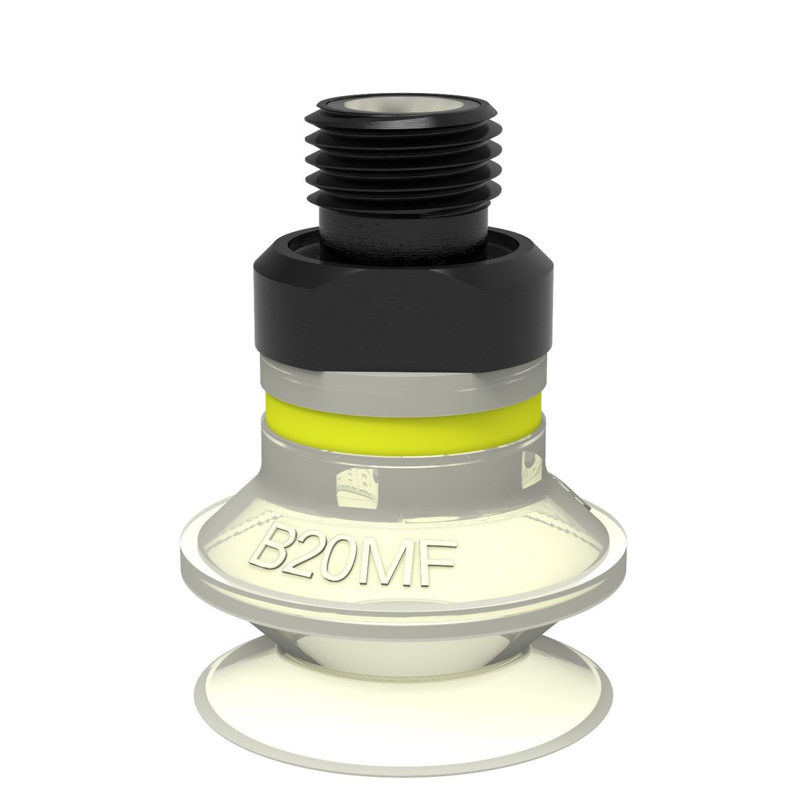 Suction cup B20MF Thermoelastic polyurethane, G1/8" male, with mesh filter