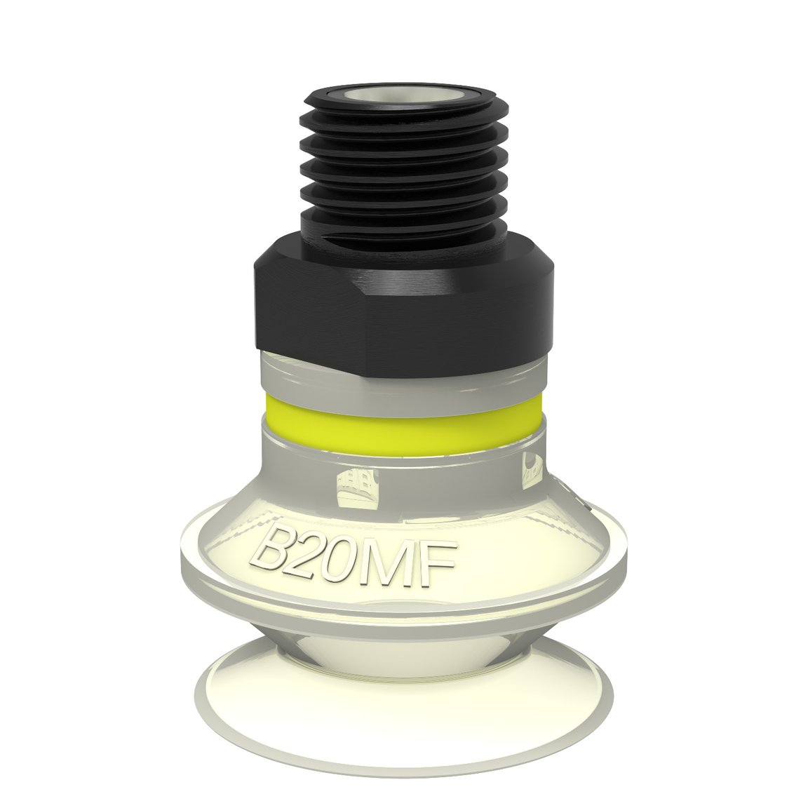 Suction cup B20MF Thermoelastic polyurethane, 1/8" NPT male, with mesh filter - 1