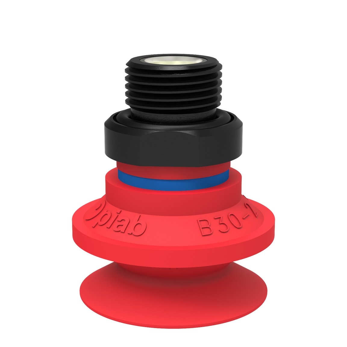Ventosa B30-2 Silicone, G3/8" maschio con filtro a rete e valvola di controllo del flusso - 1