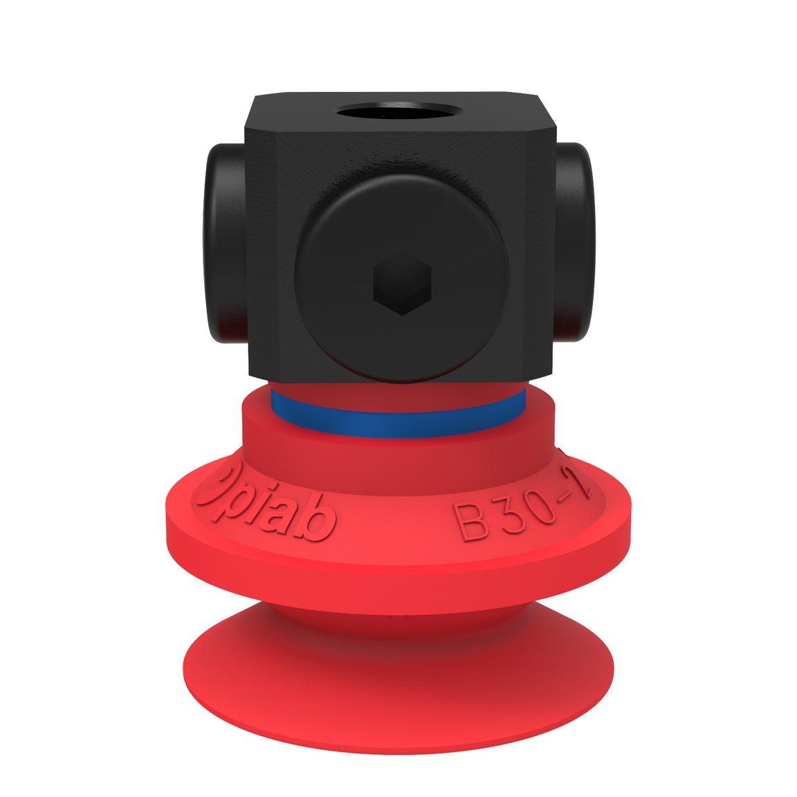 Suction cup B30-2 Silicone, 5x1/8" NPSF female, with dual flow control valve