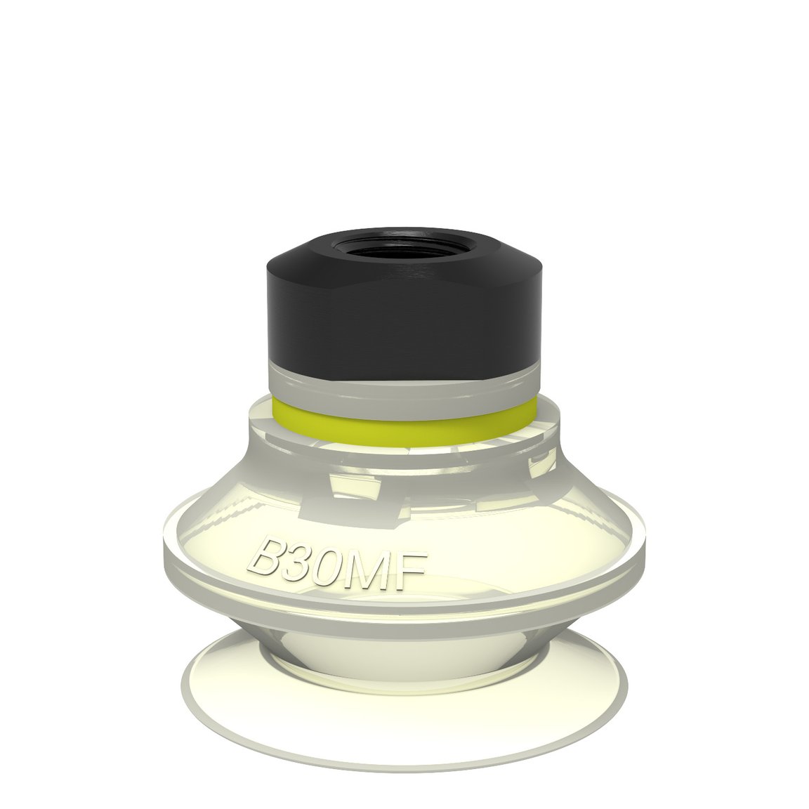 Suction cup B30MF Thermoelastic polyurethane, 1/8" NPSF female, with dual flow control valve