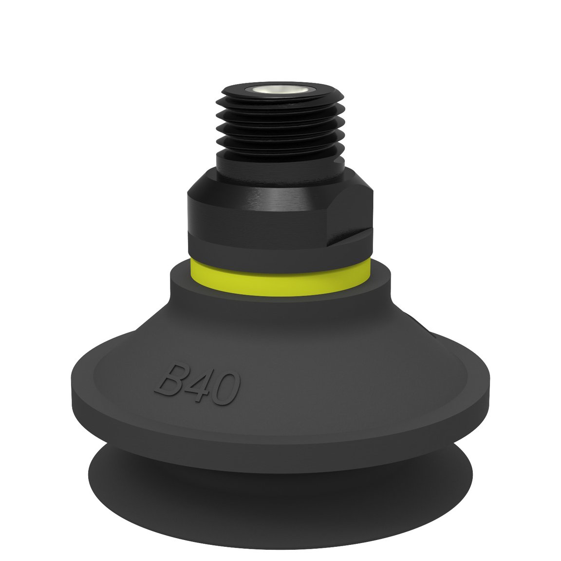 Suction cup B40 Chloroprene, 1/4" NPT male, with mesh filter