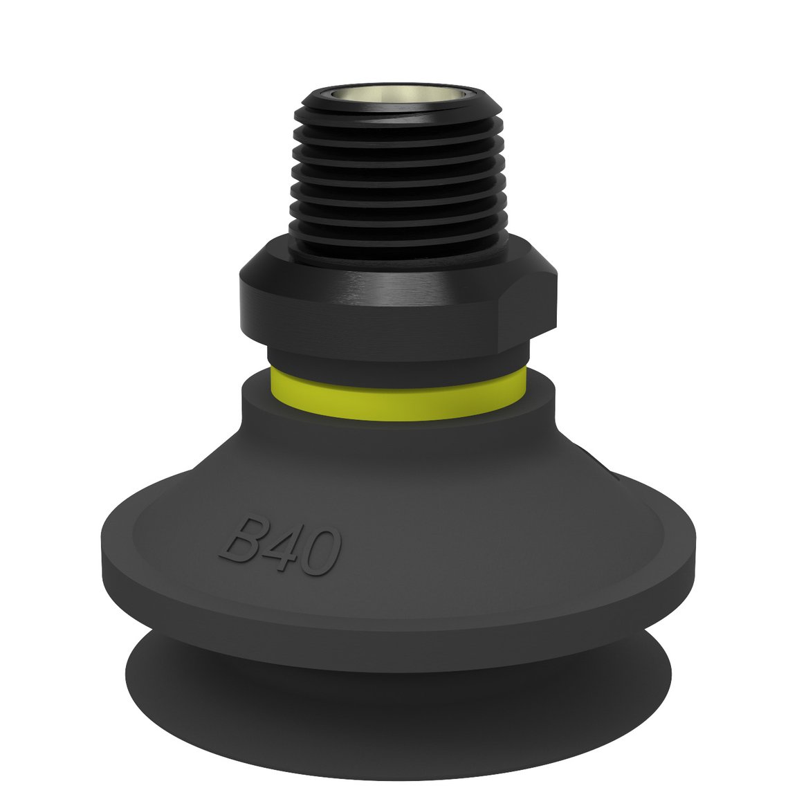 Suction cup B40 Chloroprene, 3/8" NPT male, with mesh filter
