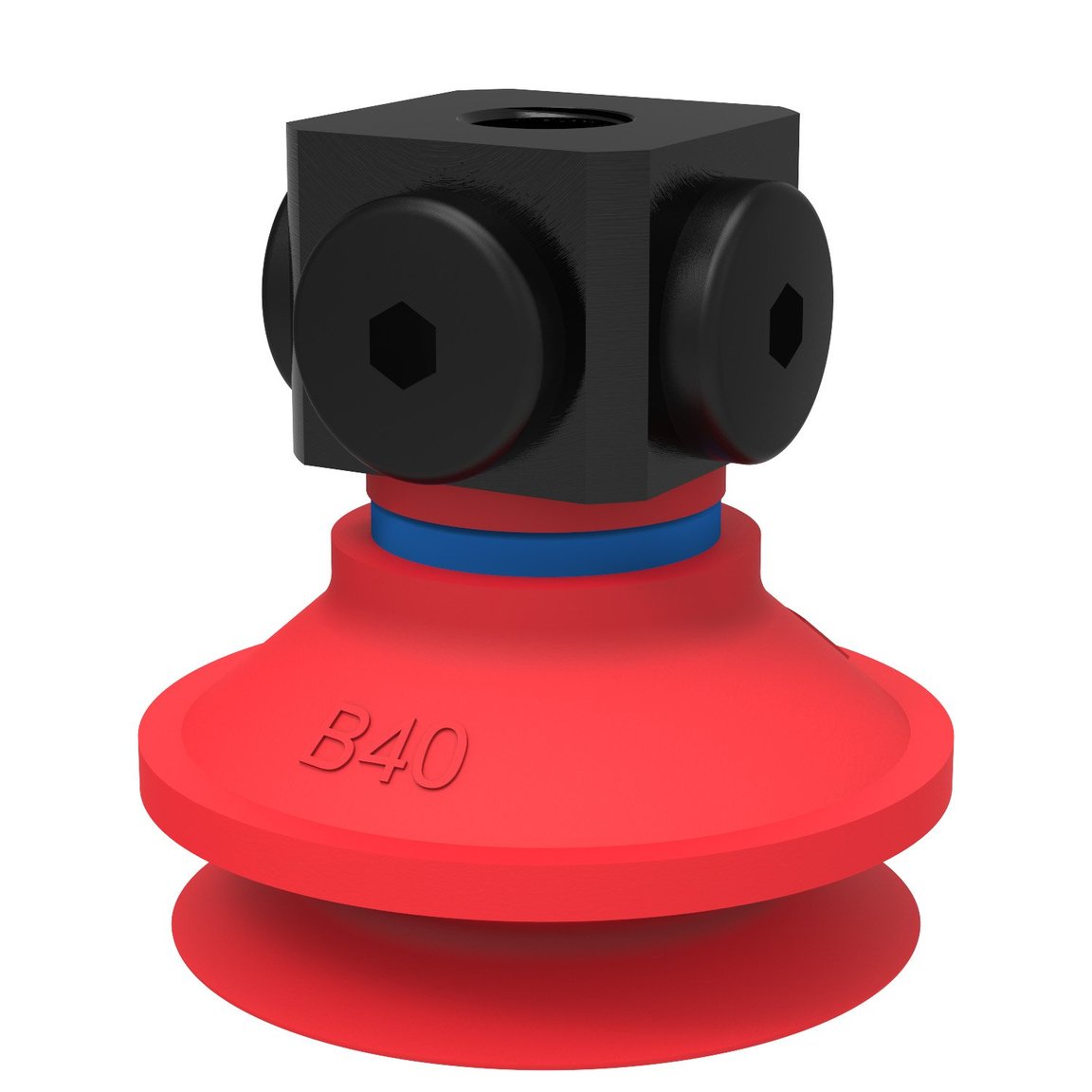 Suction cup B40 Silicone, 5x1/8" NPSF female - 1