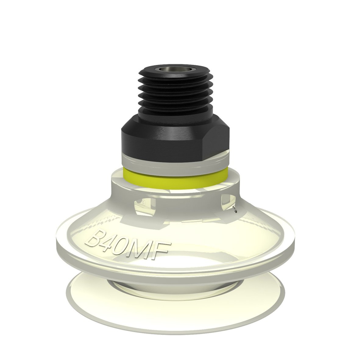 Suction cup B40MF Thermoelastic polyurethane, 1/4" NPT male, with mesh filter - 1