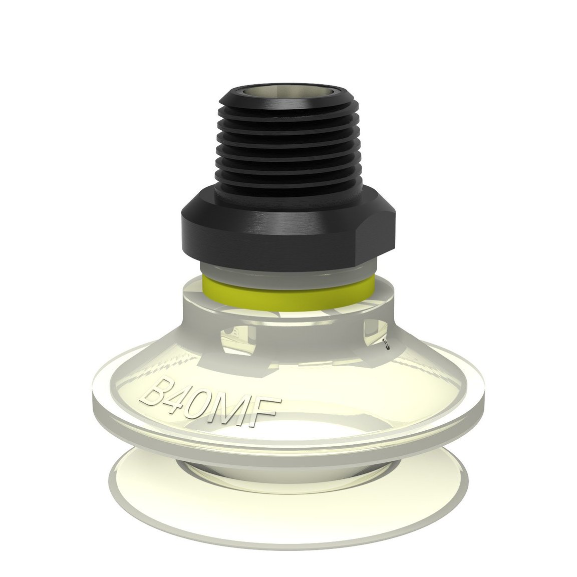 Suction cup B40MF Thermoelastic polyurethane, NPT3/8" male, with mesh filter - 1