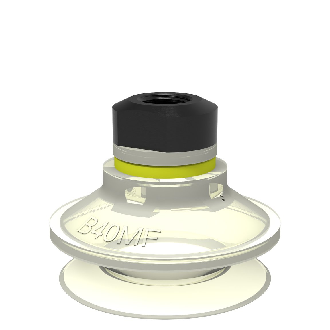 Suction cup B40MF Thermoelastic polyurethane, 1/8" NPSF female, with dual flow control valve