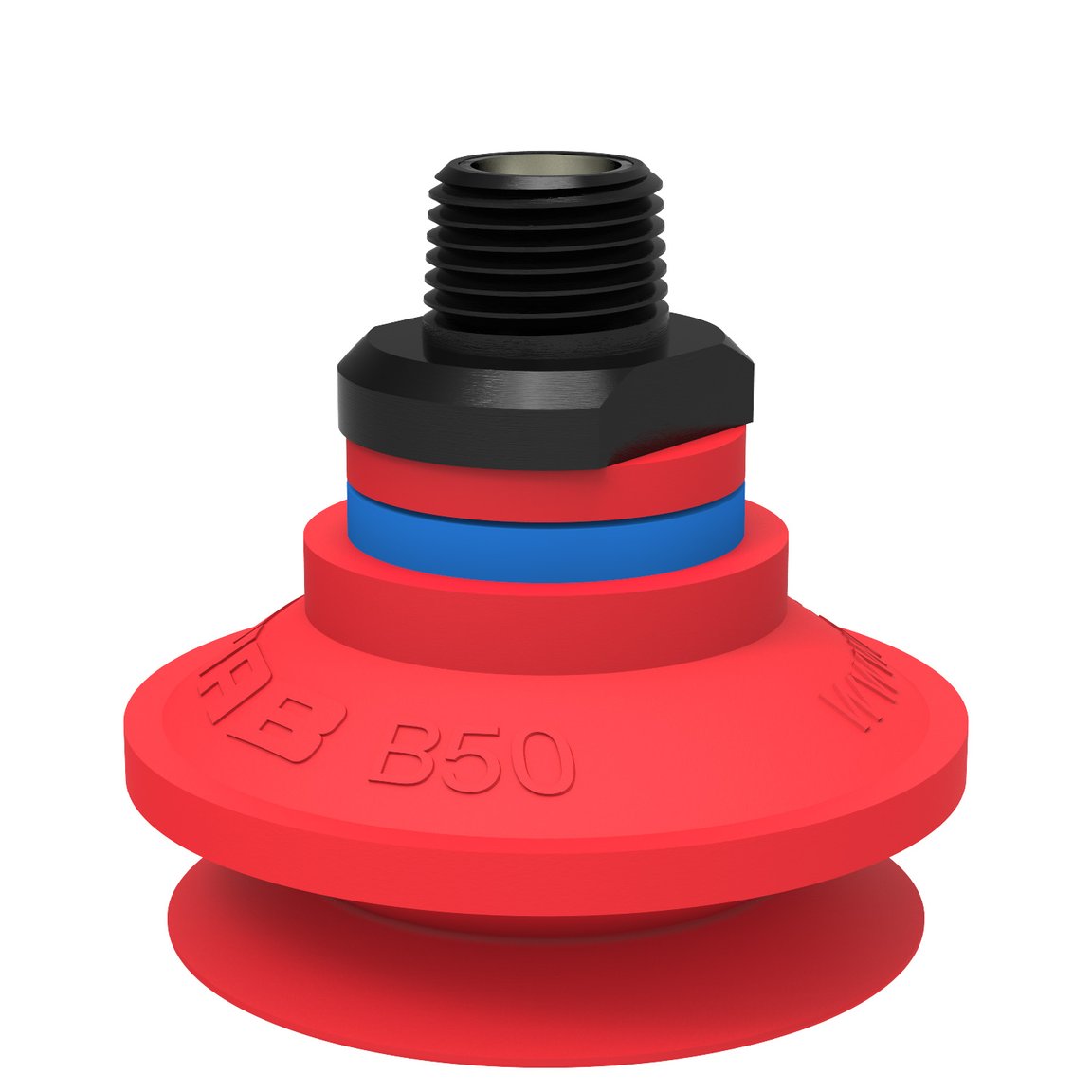 Suction cup B50 Silicone, NPT3/8" male, with mesh filter - 1