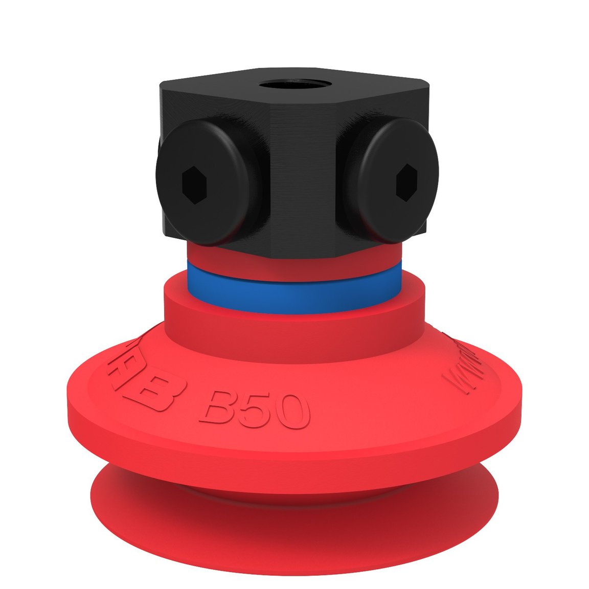 Suction cup B50 Silicone, 5x1/8" NPSF female