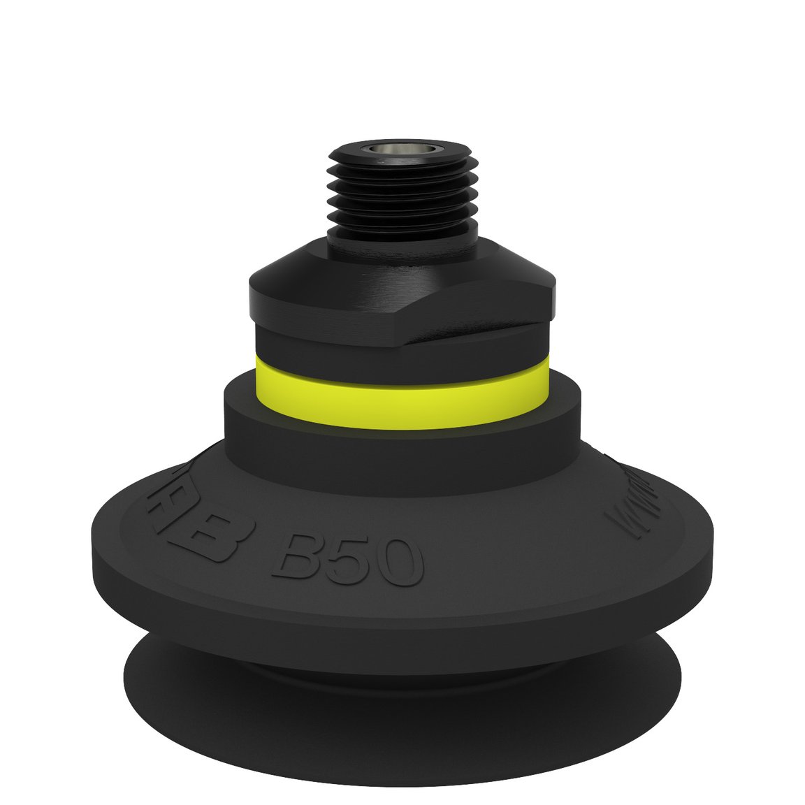 Suction cup B50 Nitrile-PVC, 1/4" NPT male, with mesh filter - 1